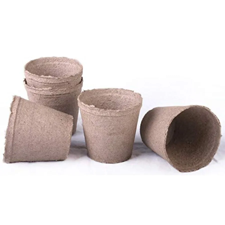 

100 новых круглых горшков Jiffy Peat Pots размером 4,5x4 дюйма ~ Горшки круглой формы диаметром 4,5 дюйма с верхом диаметром 4,5 дюйма и глубиной 4 дюйма.