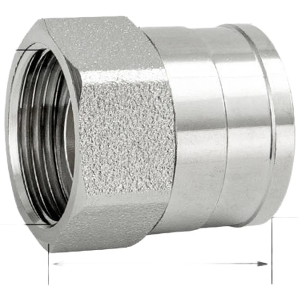 Slip Fit Brass Union with Internal Threading for For pex and AL Pipes in Underfloor Heating Manifold Connections