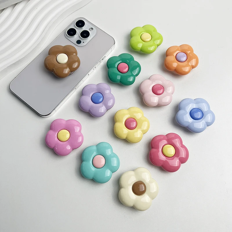 

Корейский милый цветочный держатель-кольцо Griptok для iPhone, Samsung и других телефонов, универсальный аксессуар, подставка-держатель для телефона