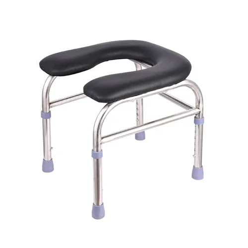 

U-shaped Stainless Steel Toilet with Sponge Mats for Patient Toilet Chair Toilet Chair Pregnant Woman Elderly Squatting Stools