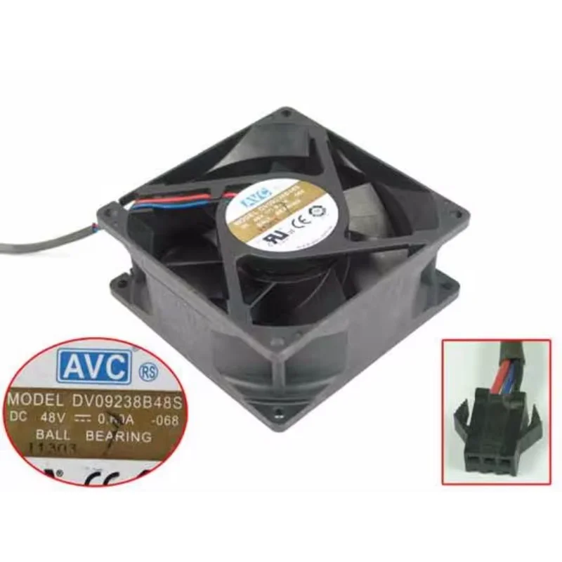 AVC DV09238B48S 068 DC 48V 0.60A 90x90x38mm 3-Wire Server Cooling Fan