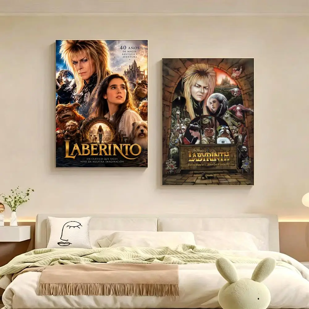 Movie Labyrinth Poster Poster Multiple Sizes  frameless Creamy Style Wall Art Home Decor For Living Room Bedroom gift