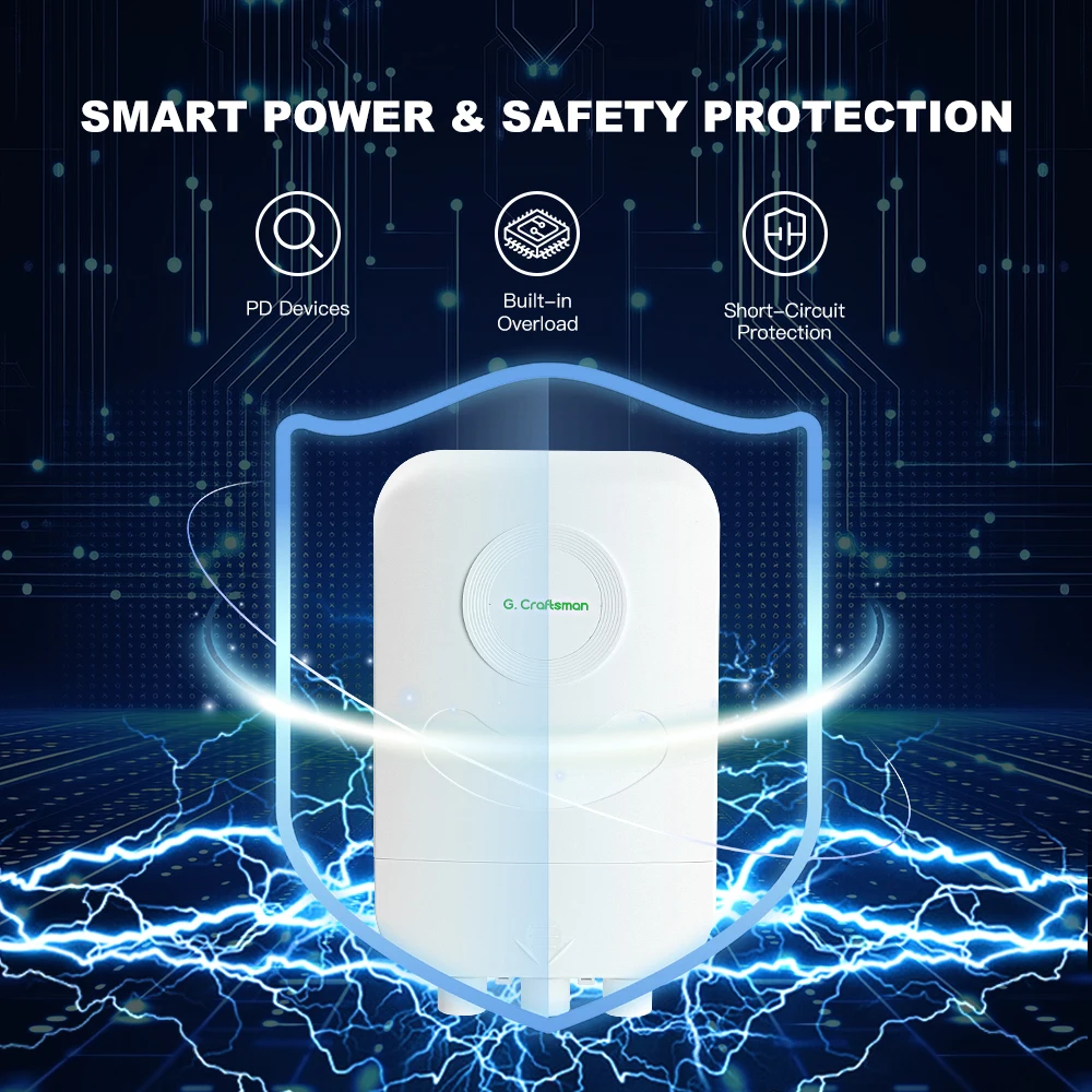 CN GC Q08CA RU 8 منافذ POE خارجية مقاومة للماء مع منفذي جيجابت وإرسال SFP | IEEE 802.3af/at 30W لكل منفذ | مسافة 250 متر #3