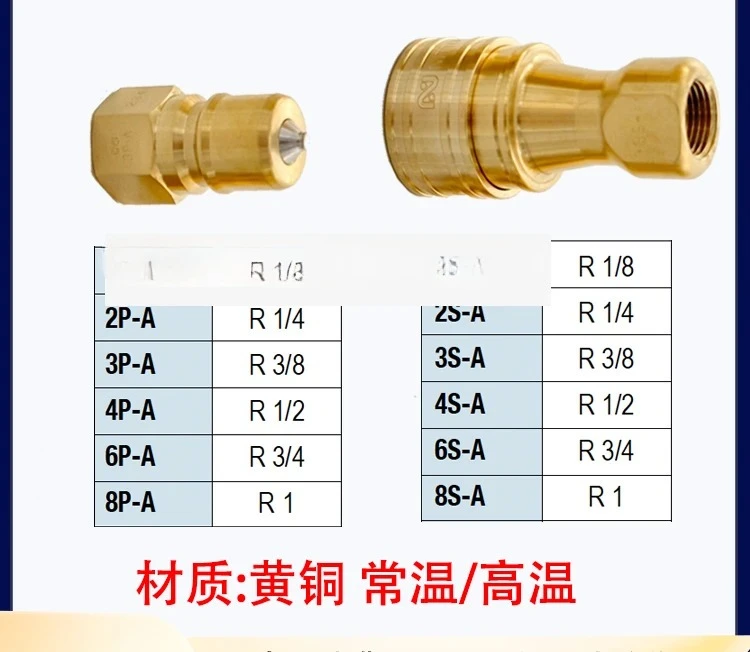 

SP quick connector NITTO spot brass room temperature high temperature 2 3 4P-A 6S-A