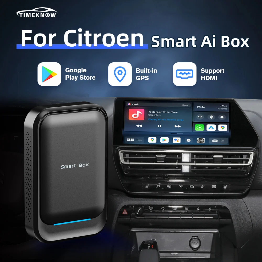 

TIMEKNOW For Citroen Wireless CarPlay Adapter Android Auto TV Box GPS For Citroen C3 C4 C5 C6 Aircross Berlingo Jumpy Jumper