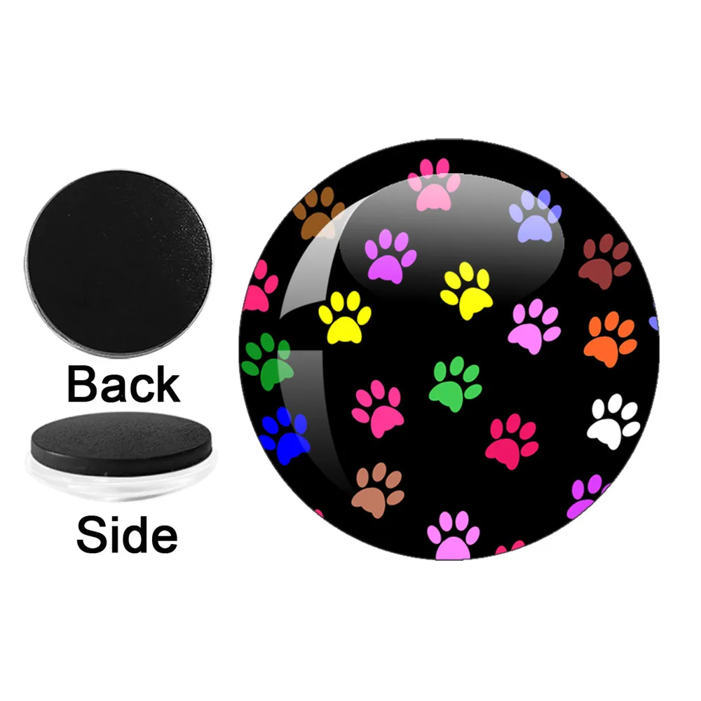 Cute Cat Dog Paw Creative Footprints Pattern Magnetic Refrigerator Sticker Note Holder Home Decor  ﻿