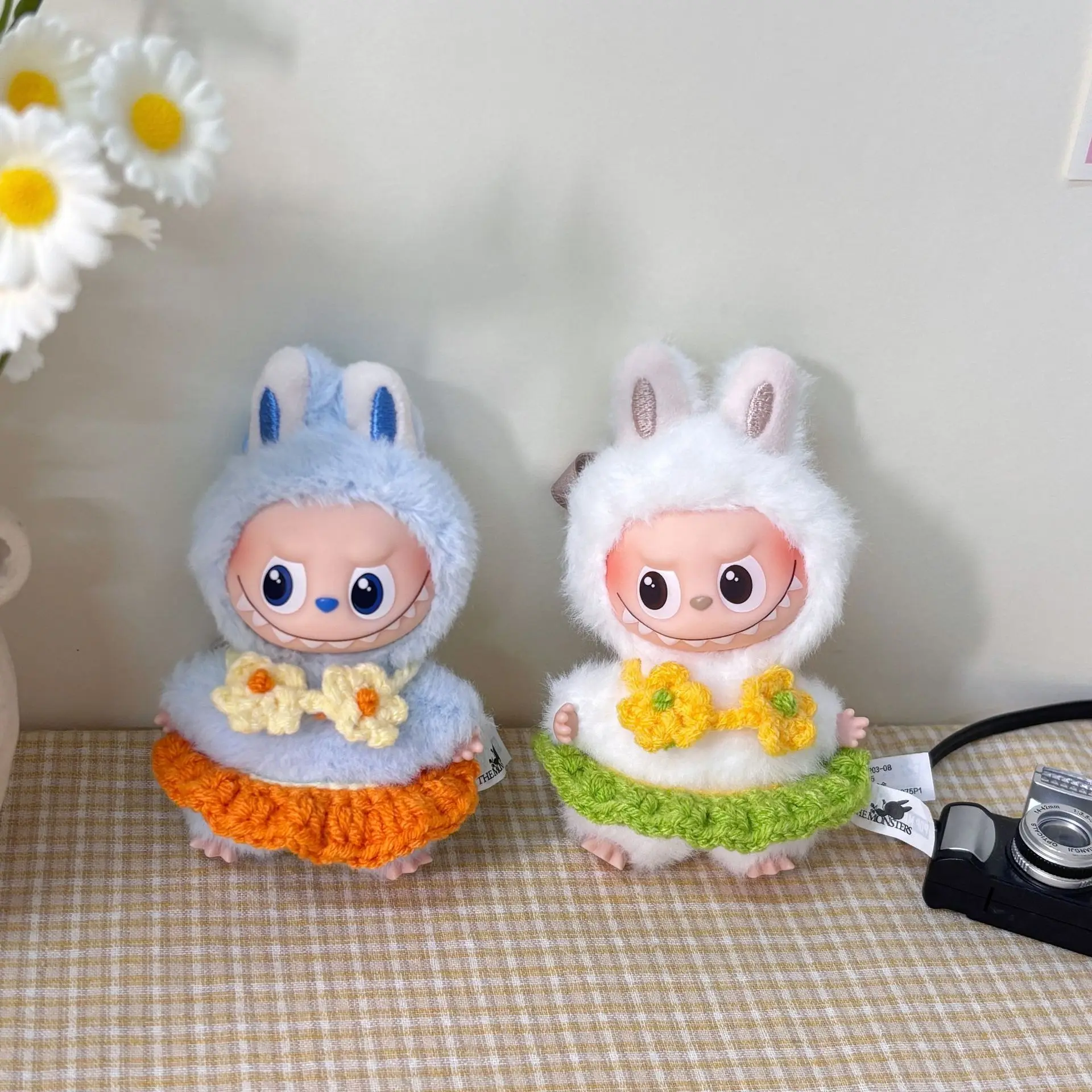 

New Mini 4.0 4th Generation Doll Clothes For 10cm Labubu Knitted Bikini With Summer Beach Outfit Accessories