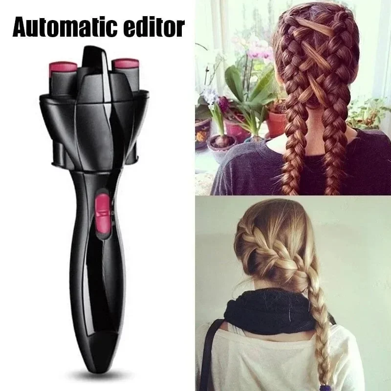 

360 Degree Rotate Automatic Hair Braider Two Strands Twist Braid Maker Automatic Twist Braiding Knitting Device