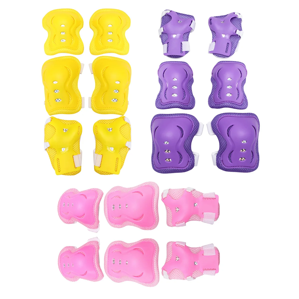 

6 Pcs/1 Wrist Guards for Roller Skating Knee Bolster Sports Protective Gear Brace Pink Elbow Pads