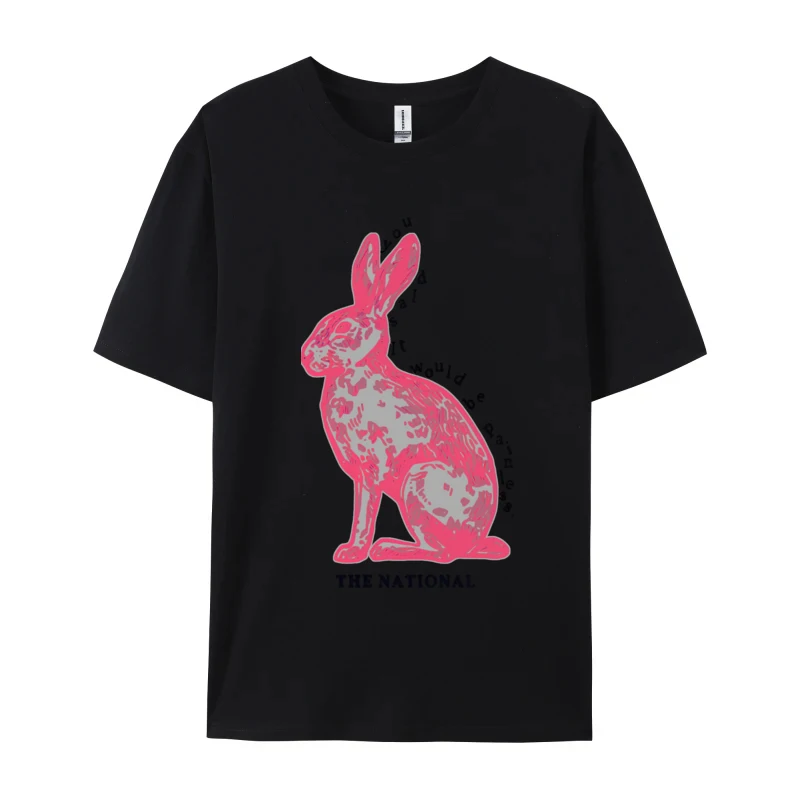 

Pink Bunny Print T-shirt Fashion Crew Neck Man Tops Tee Plus Size for Male Classic T-shirts Oversized