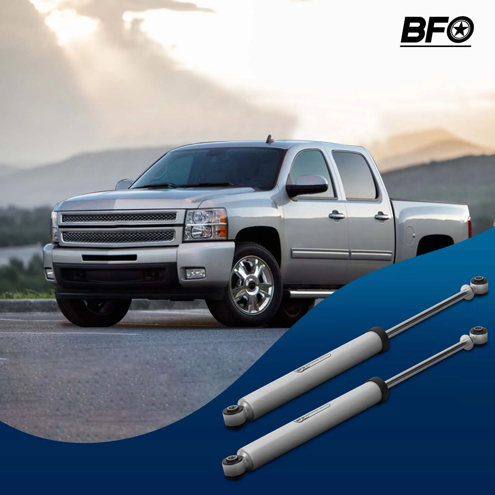 

Rear Shock Absorbers For GMC Sierra Chevy Silverado 1500 2007-23 Fit 4.5-8" Lift