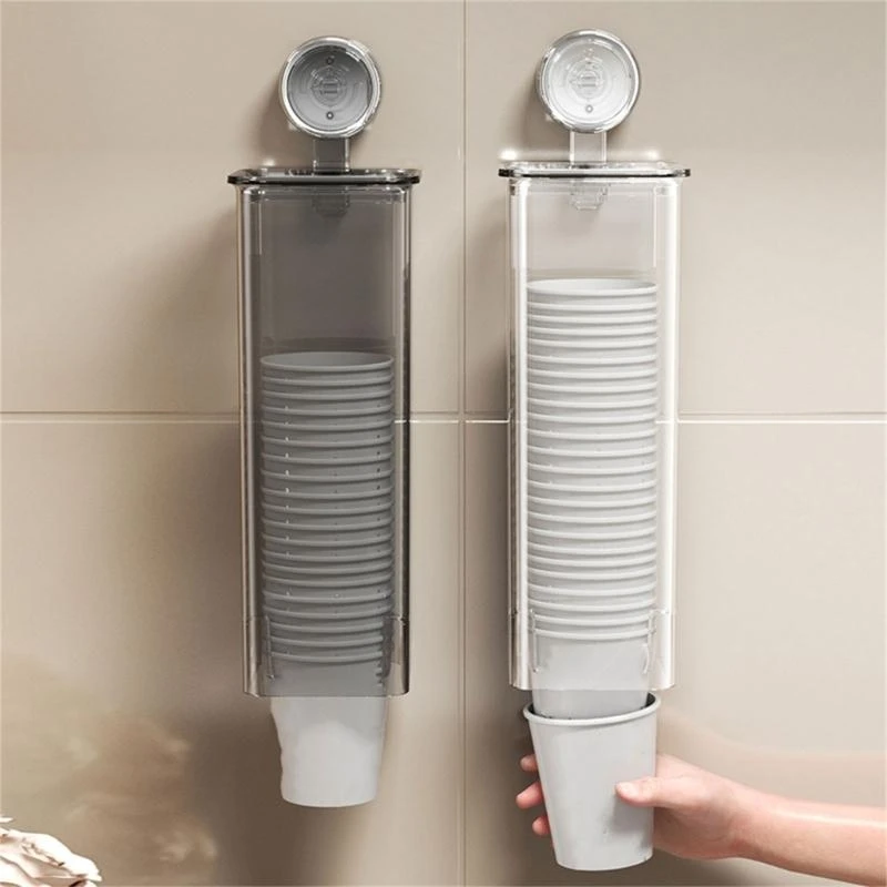 

G6KF Suction Paper Cup Storage Racks with Double Holder Designs Portable Accessory for Party Supplies Setting Decoration