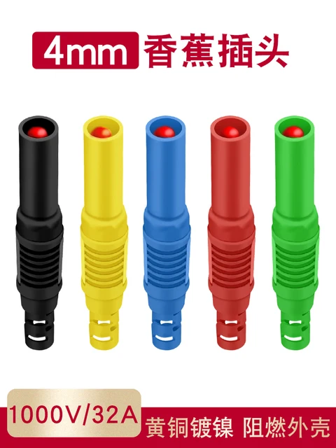 Zmontowana 4mm pełna osłona bezpieczeństwa wtyczka bananowa DIY sonda 4mm otwór złącze wtykowe typ spawania