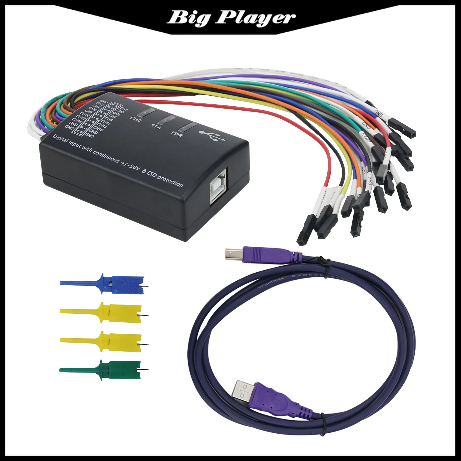 

Logic analyzer multi-system compatible with official version sampling rate 100M16 channels