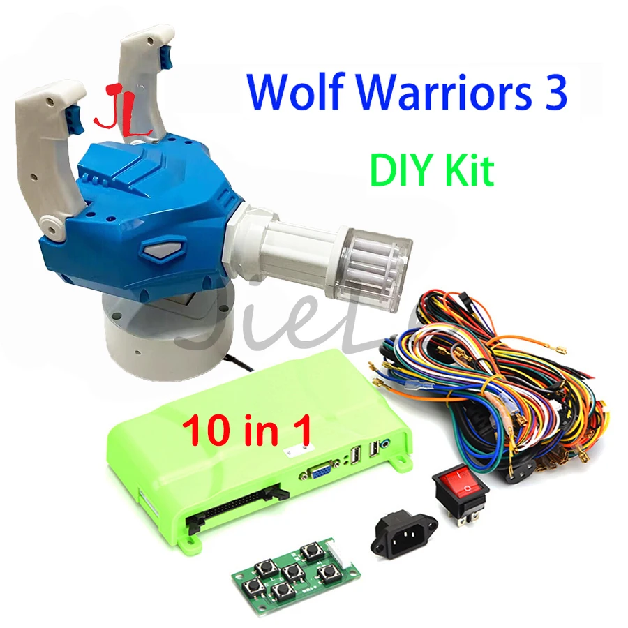 

Arcade DIY Kit Ghost Squad Gun Shooting Game Bpard with Cables Wolf Warriors 3 for Children Coin Operated Kiddy Arcade Machine