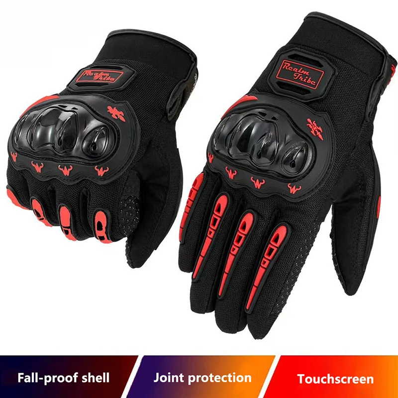 

1Pair Motorcycle Gloves Full Finger Non-slip Riding Glove Breathable Touch Screen Racing For BMX ATV Road Racing Motor Accessory