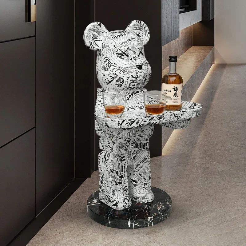 Coffee Tables Living Room Floor Bear Tea Tables Decorations Tray Modern Creative Design Furniture Nordic Ornaments Side Table