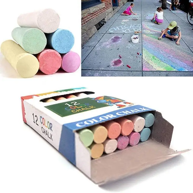 12 pz/lotto gessetti da disegno con penna a gesso senza polvere per lavagna 6 colori accessori per materiale scolastico per ufficio stazionario