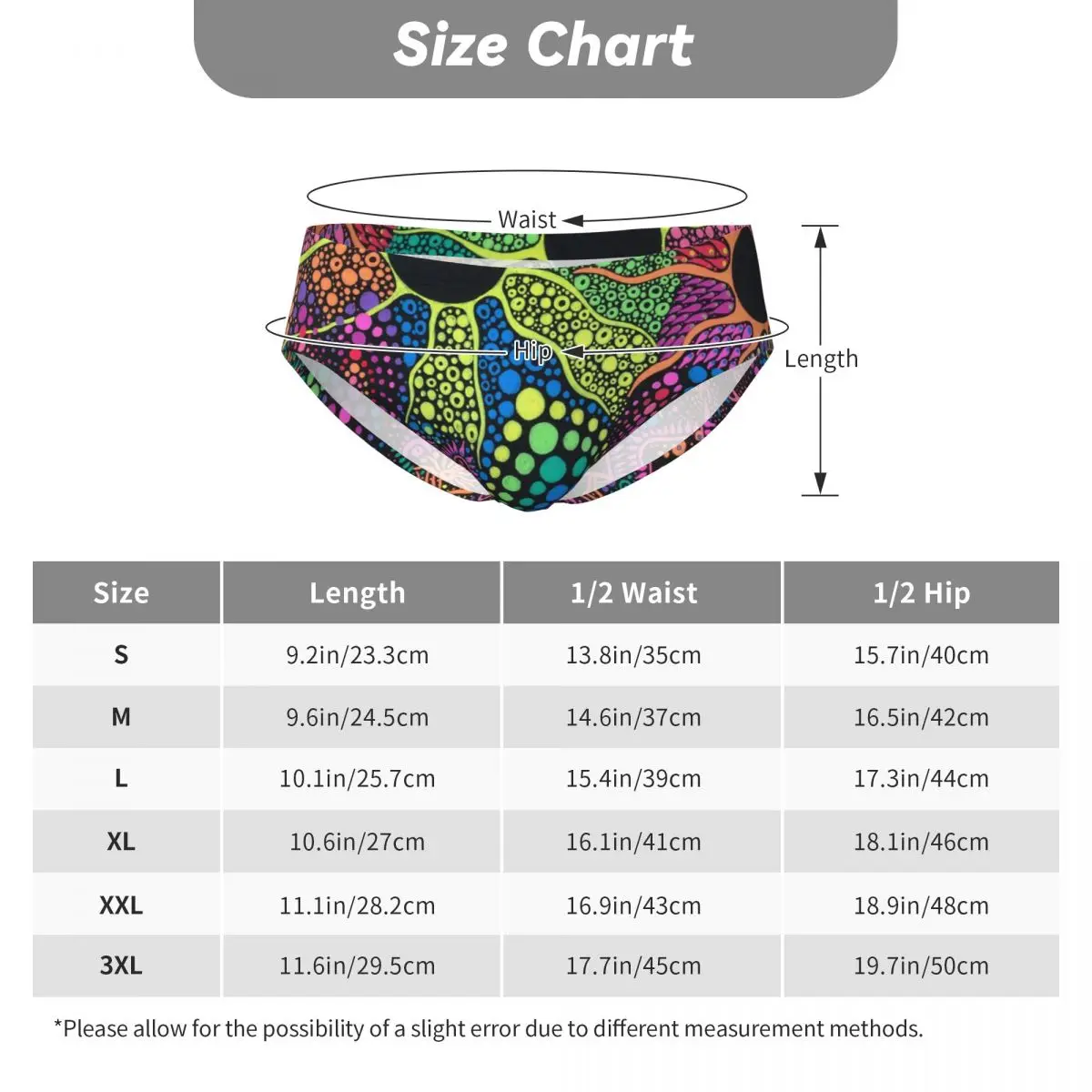 Picture 7: Custom Magic Mushroom Trippy Psychedelic Neon Pastel Goth Brief Panties Women's Breathable Stretch Underwear