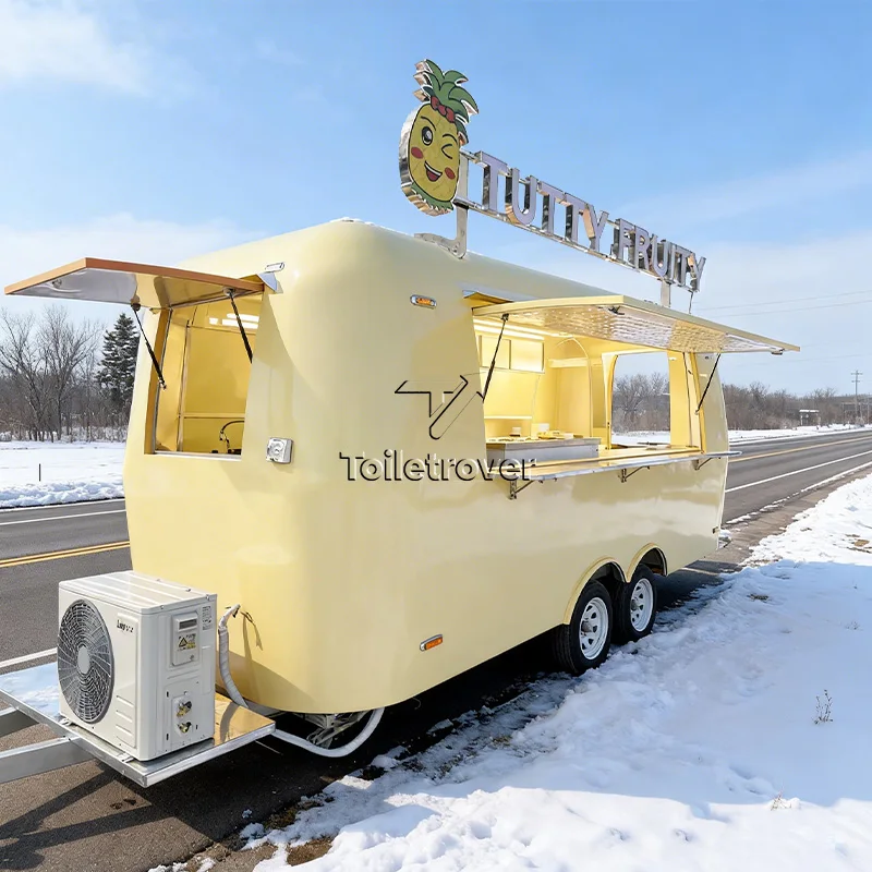 

Wholesale Container Food Trailer Ice Cream Food Truck Dessert Mobile Food Truck Trailer with Kitchen Equipment