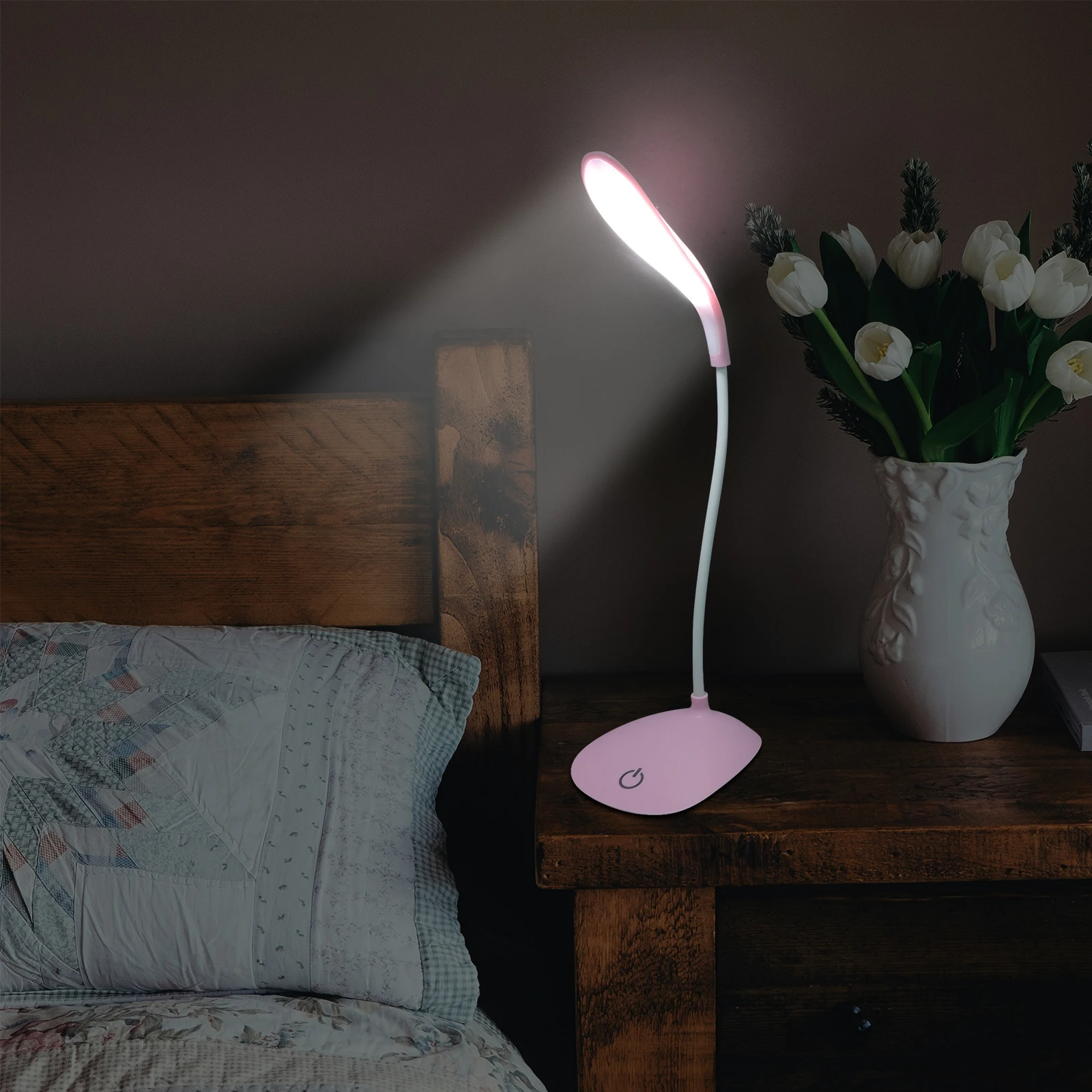 

USB Desk Lamp for Night Book Reading Eye Protection 3 Gears Brightness Adjustable Eco Friendly Energy Saving Safe Material Home