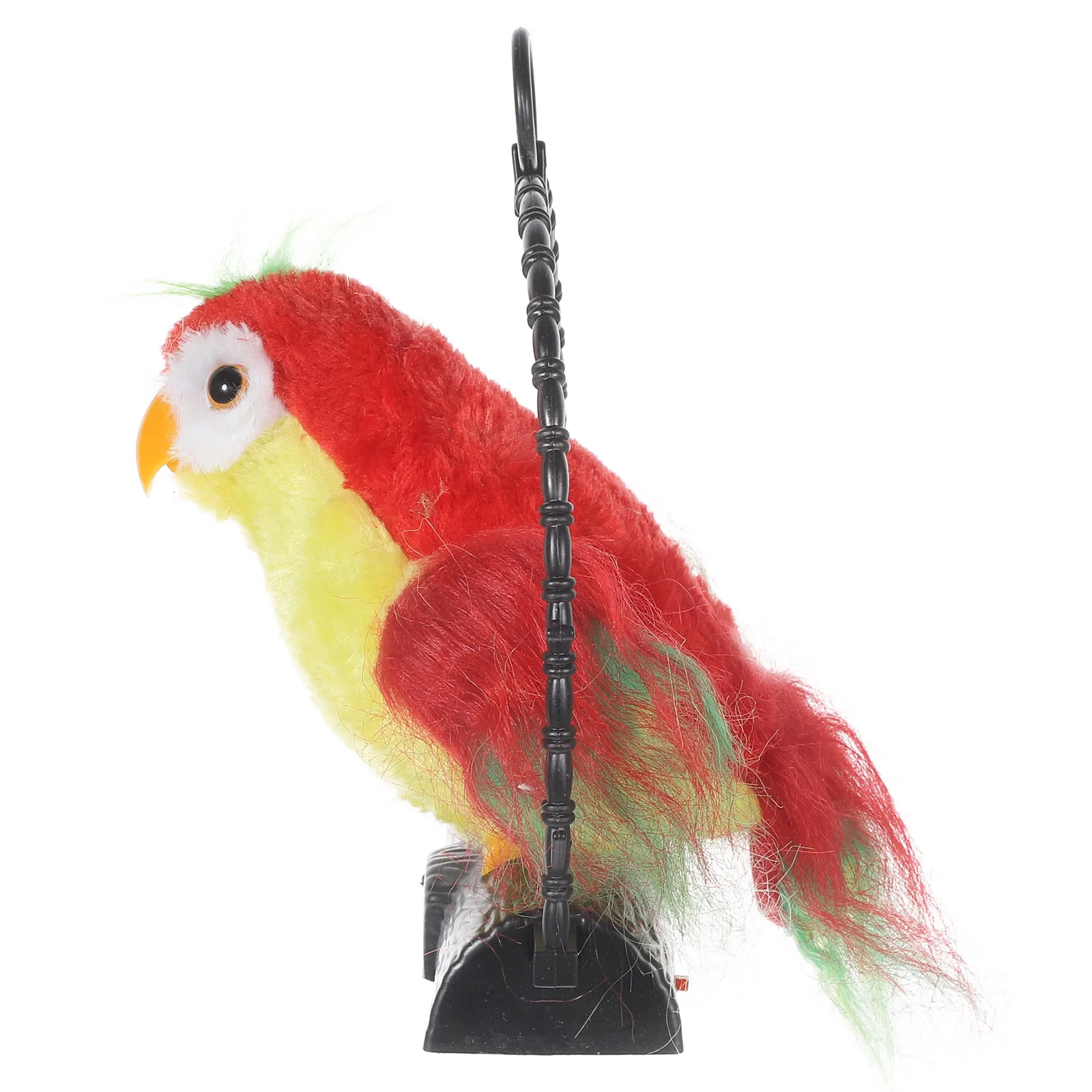 Electric Recording Talking Parrot Kids Early Educational Hanging Decoration Red Soft Surface Excellent Workmanship Interactive