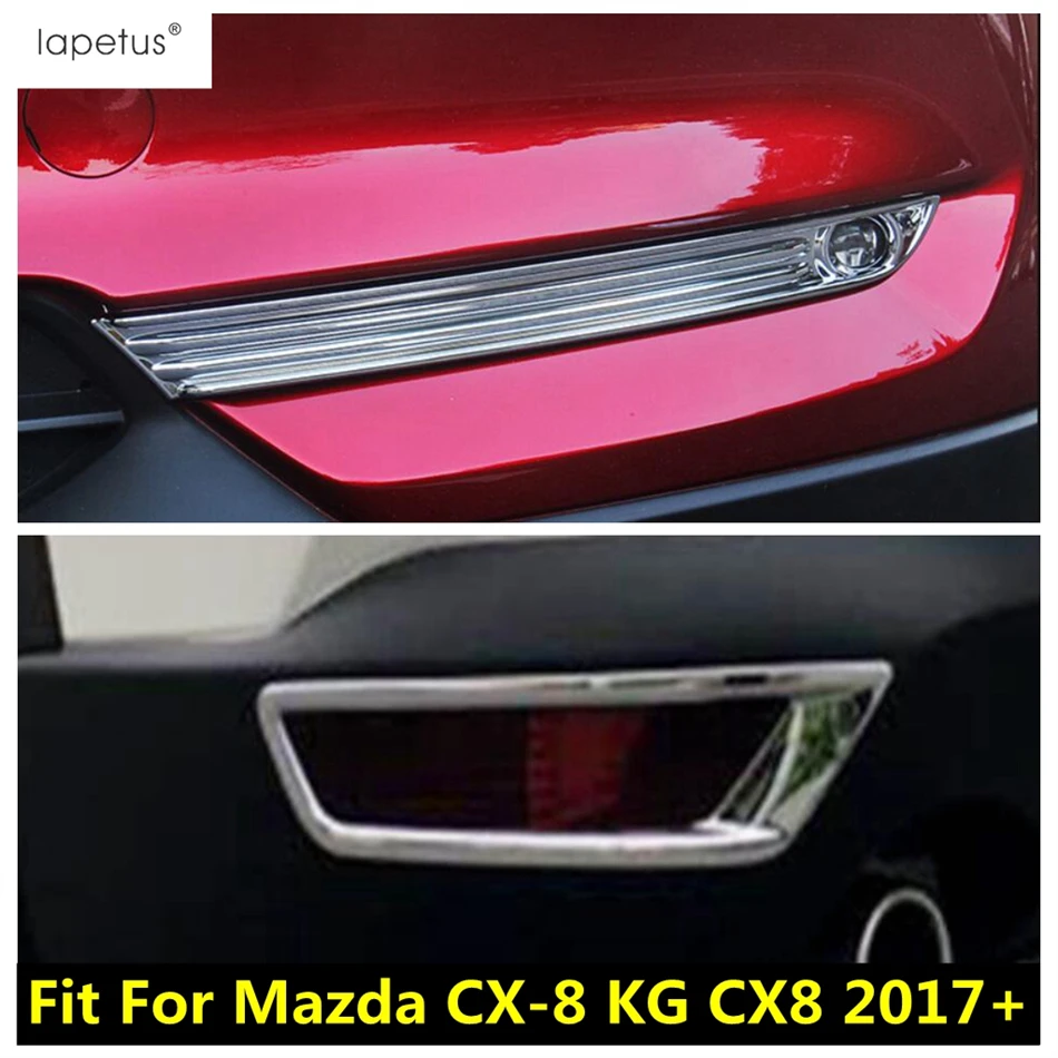 

ABS Chrome Front Rear Fog Light Lamp Foglight Reflector Eyebrow Frame Cover Trim Accessories For Mazda CX-8 KG CX8 2017 - 2021