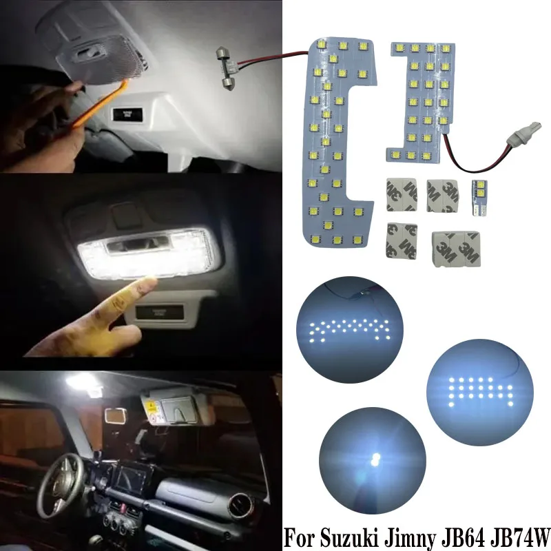 Lâmpada de leitura de cabine led para suzuki jimny jb64 jb74w 2019-2023 interior cúpula mapa luz led iluminação de teto lâmpada de atualização