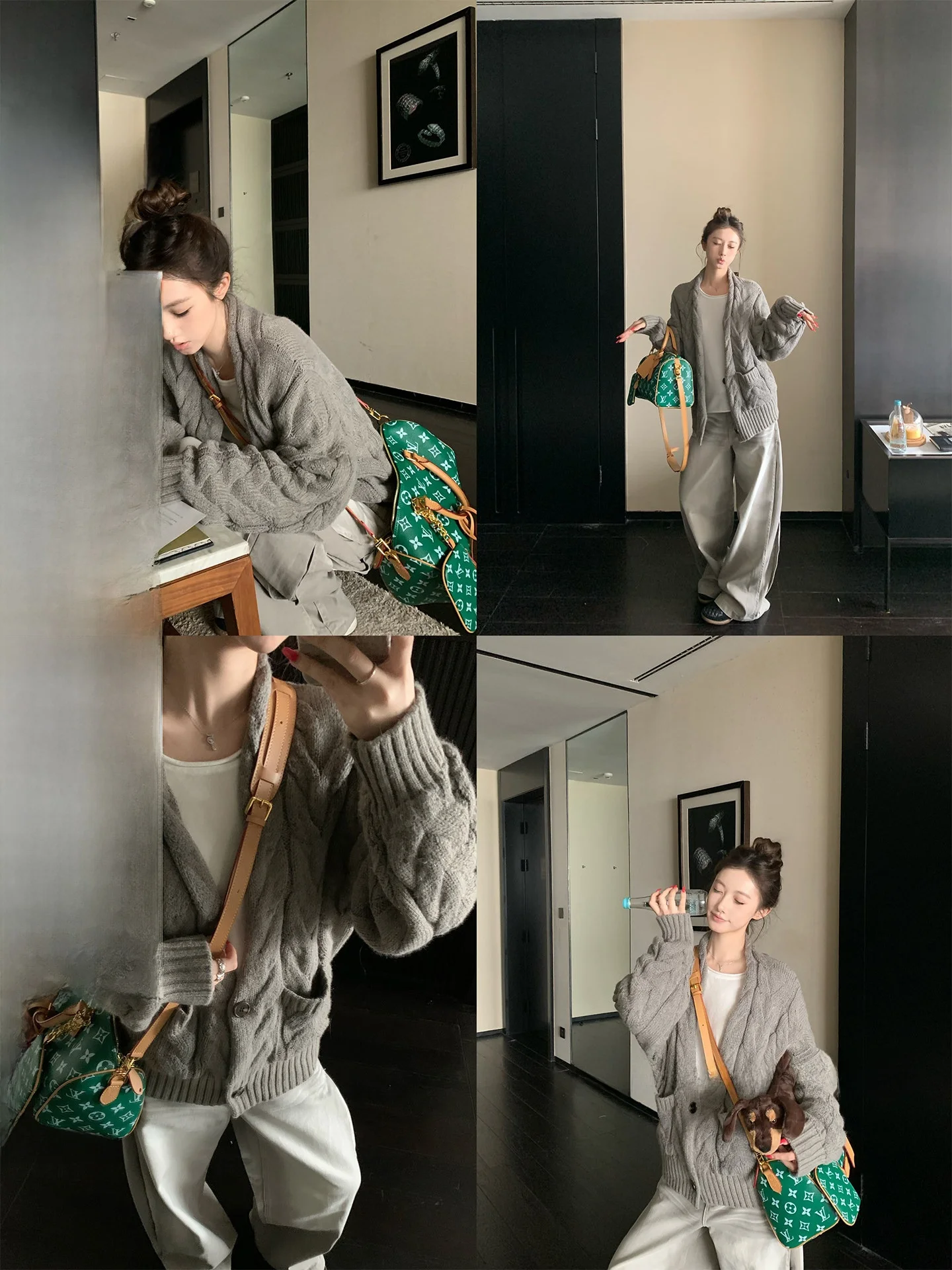 

Soft Knitted V-Ne Open Cardigan Women's Winter Warm Casual Sle Long Sve Regular Fit Pullover Sweater Dublin Poer Twist