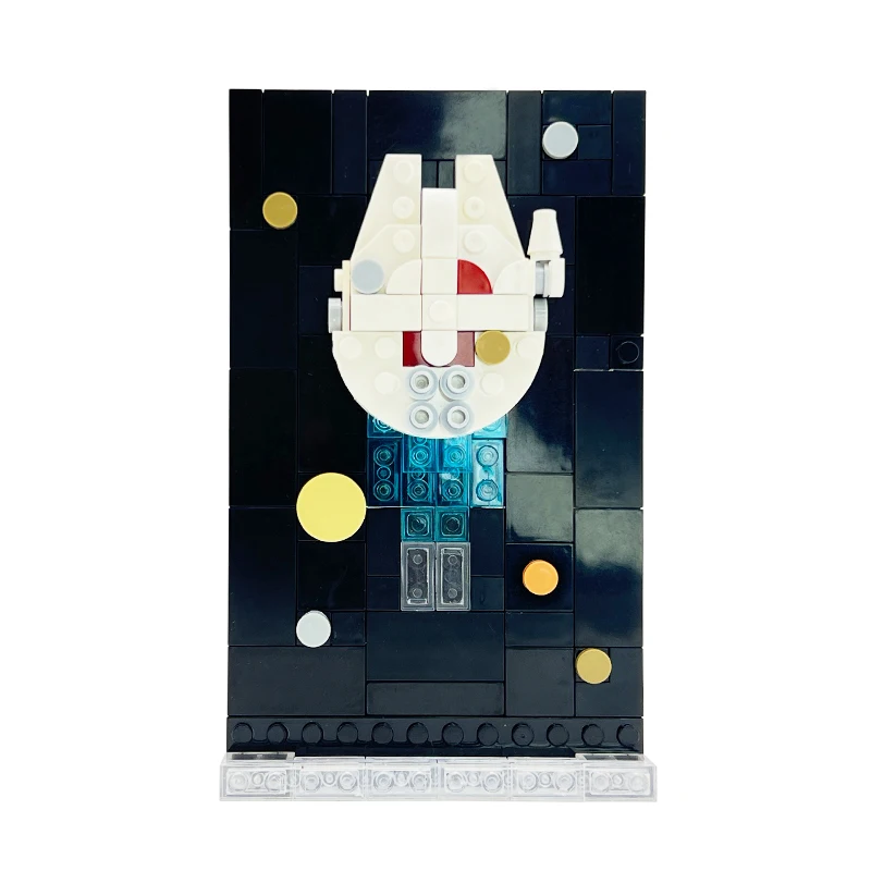 Blocs de construction de vaisseau spatial de chasse spatial, modèle créatif pour adultes et enfants, jouet d'ornements, décoration de fête, assemblage, cadeau d'anniversaire