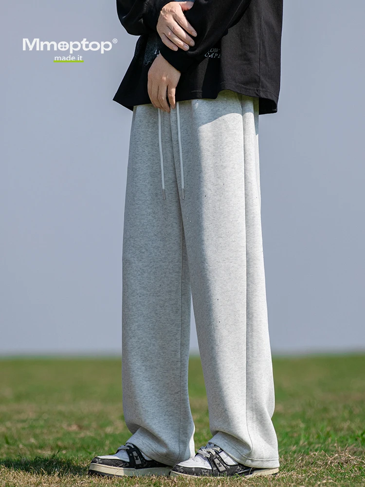 

Мужские спортивные брюки-джоггеры MMOPTOP с прямыми широкими штанинами, повседневные свободные длинные брюки в гонконгском стиле, брюки для пар для отдыха