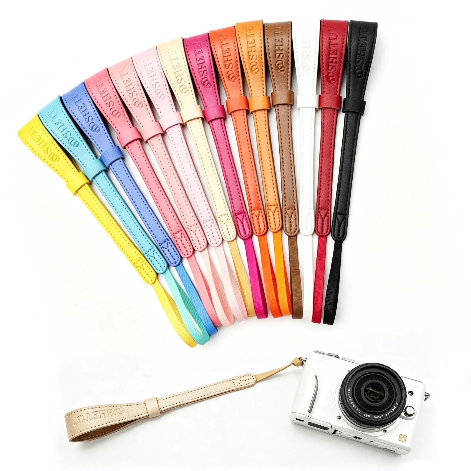 PU Camera Wrist Strap Hand Strap Black Red Coffee White Pink Rose Prevent Dropping Camera Wrist Hand Belt