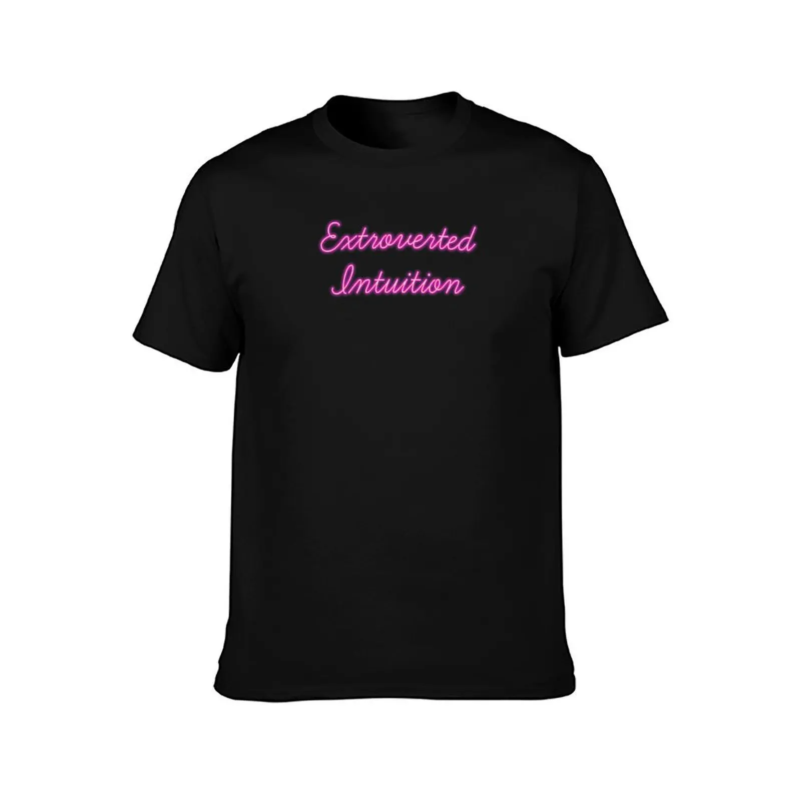 Ne - Extroverted Intuition in Neon T-Shirt, Summer Casual Cotton Tee, Oversized Streetwear Tops, Vintage Graphic Print