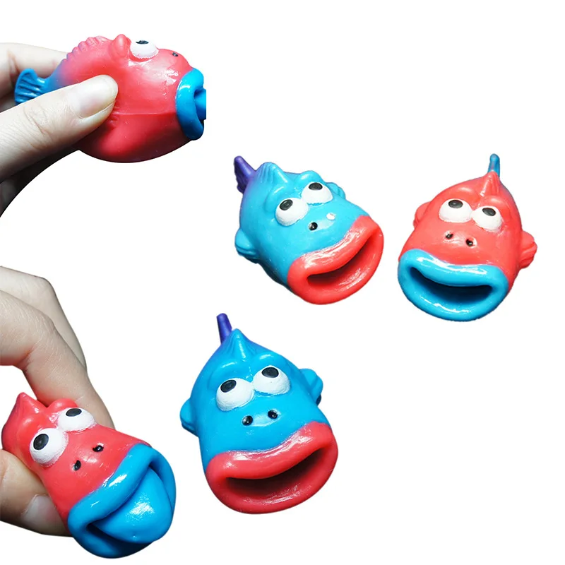 

Squishy fish toys New Strange Cartoon PVC Animal Squishy Squeeze Antistress Squish Set Creative Soft Fidget Toys For Children