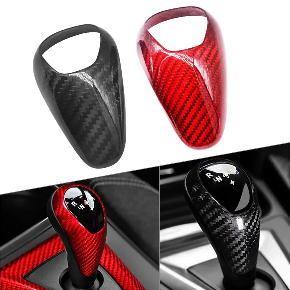 Carbon Fiber Car Interior Gear Shift Knob Cover Stickers Trim Decoration for BMW M3 M5 M6