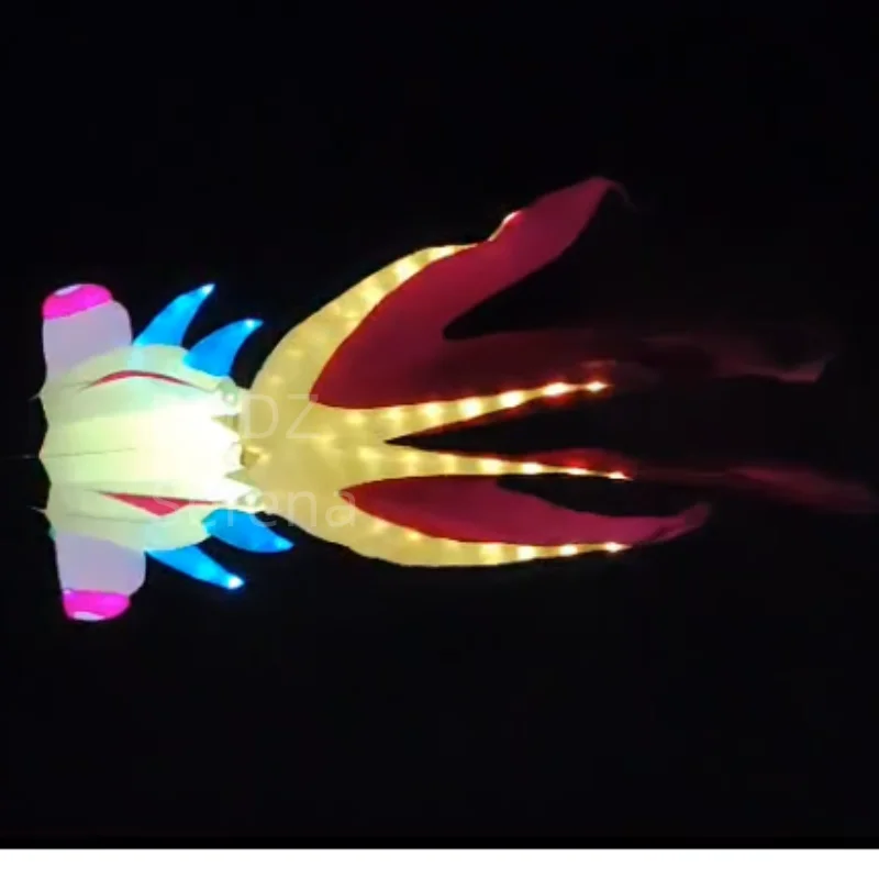 Show kite LED 14m goldfish MLS MALAOSI  30D Ripstop Nylon Fabric Pendant soft Inflatable Kite good fly with remote control DDDZ