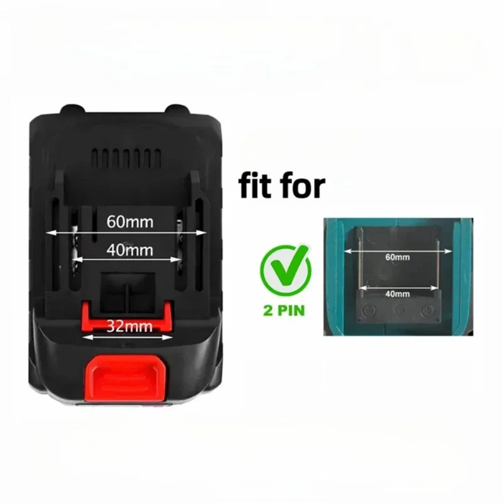 48VF Rechargeable Lithium Ion Battery Large Capacity 18V 21V Electric Power Tool Battery for Makita Tool Replacement Battery