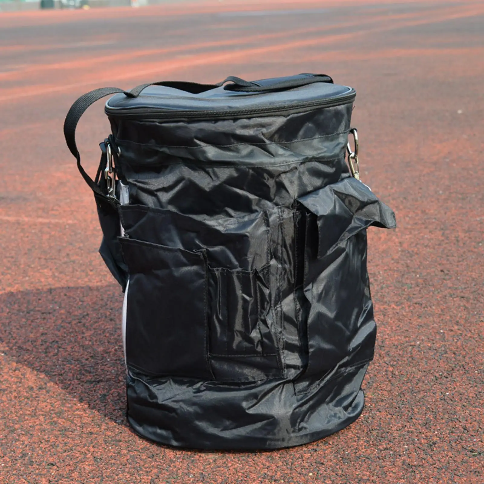 

Сумка для теннисных мячей, прочная, на 36 софтбольных мячей, многофункциональный органайзер, корзина для пиклбола, нейлон, черный цвет