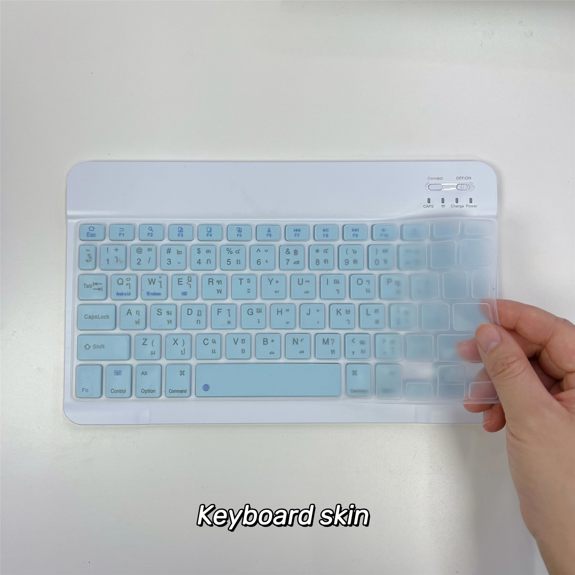 Thai Language Ultra-Slim Bluetooth Keyboard Portable Mini Wireless Rechargeable for Apple iPad iPhone Thailand