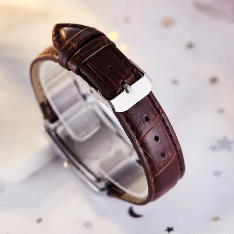Couple Luxury Quartz Watch, Rectangle Dial Gift