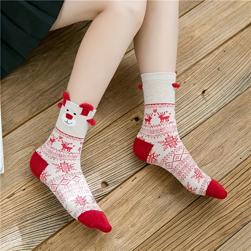 3 paires de chaussettes pour femmes, respirantes, confortables, multicolores, dessin animé, chaussettes décontractées, mode haute qualité, doux, Colorblock Sox femme