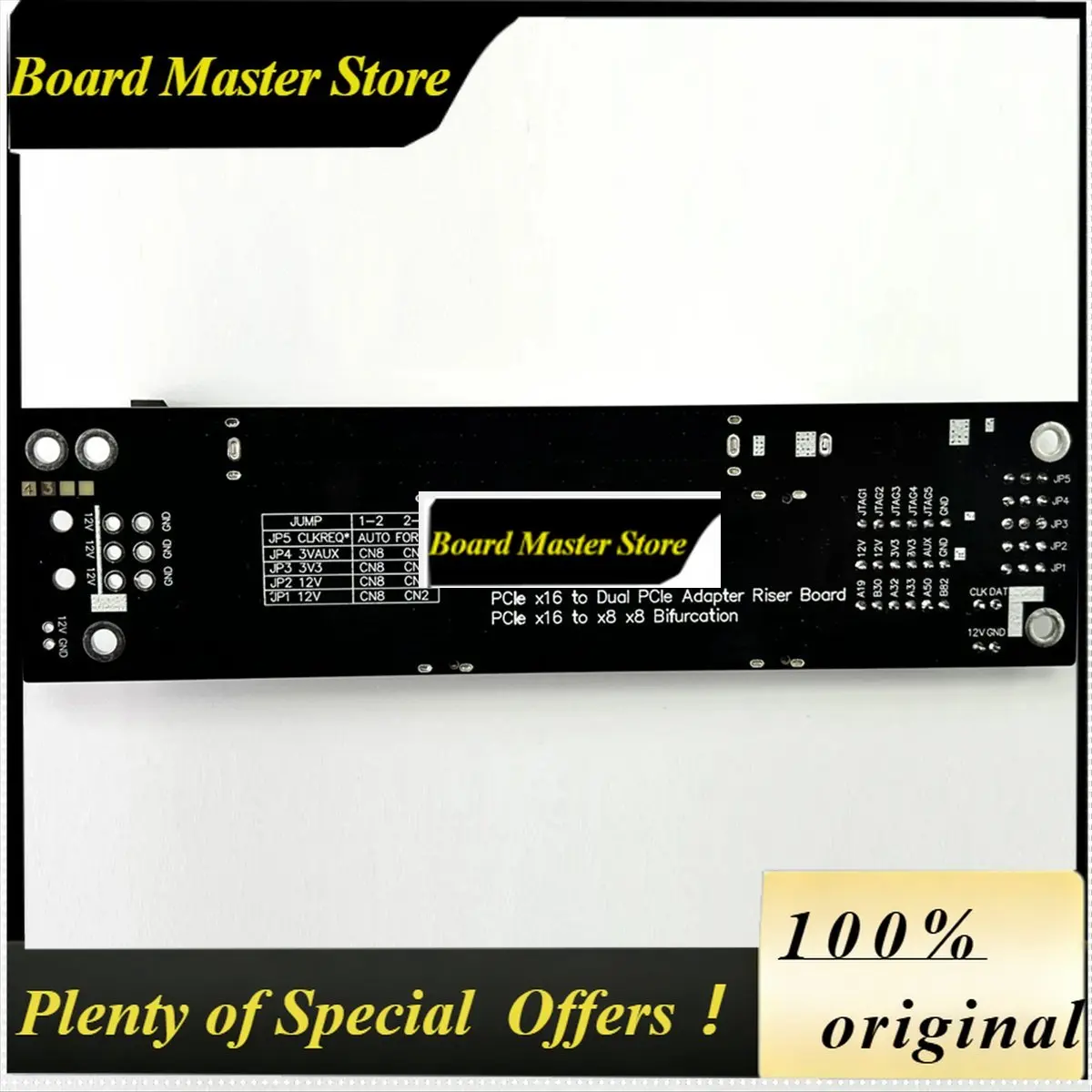 BoMaSPCIe 4.0 X16 MCIO Graphics Card Split Card Extender Cable GEN4 PCIE X16 To X8 X8 Bifurcation Adapter Riser Card