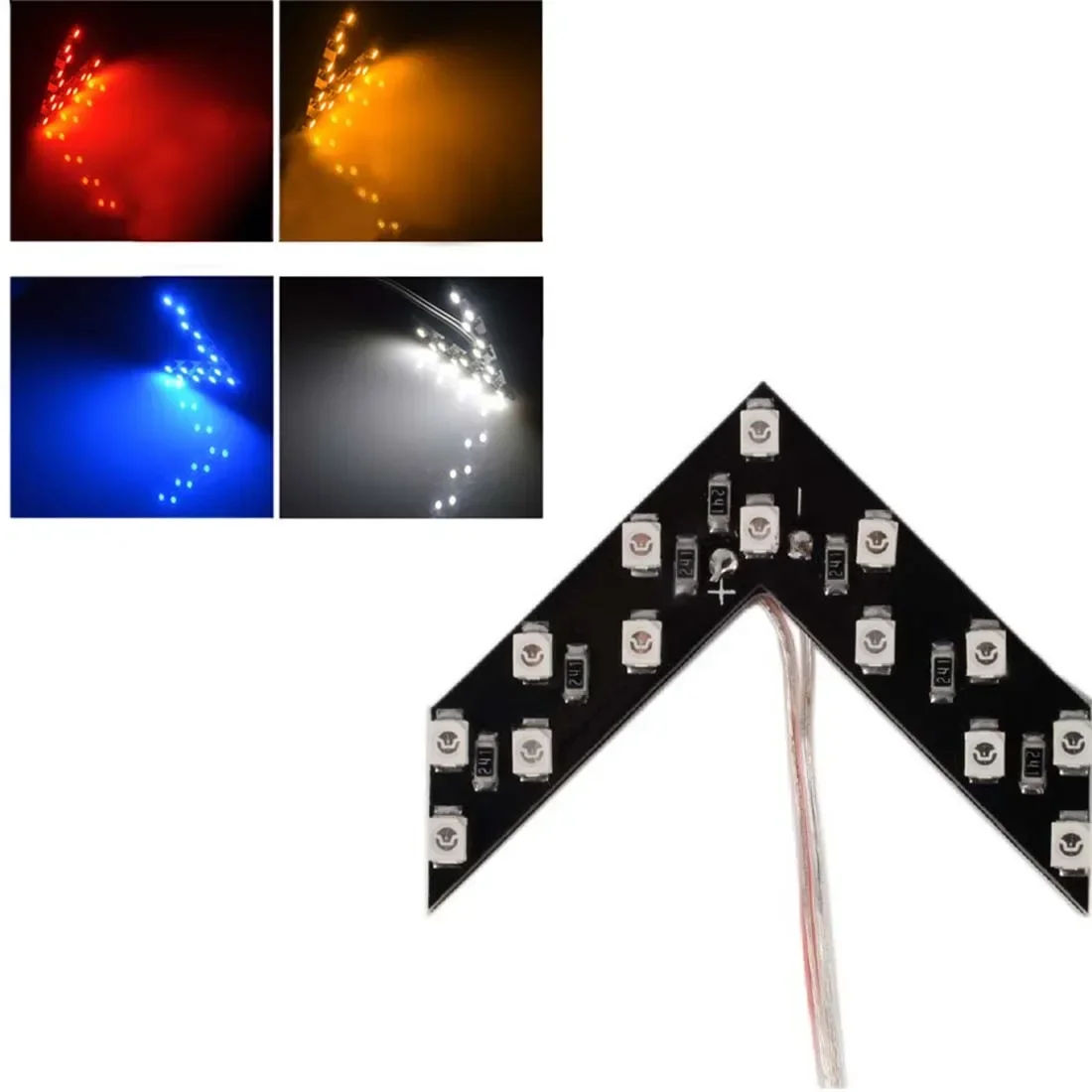 2 Pcs 14SMD LED Arrow Panel For Car Rearview Mirror Indicator Turn Signal Light Car LED Rearview Mirror Mirror Light