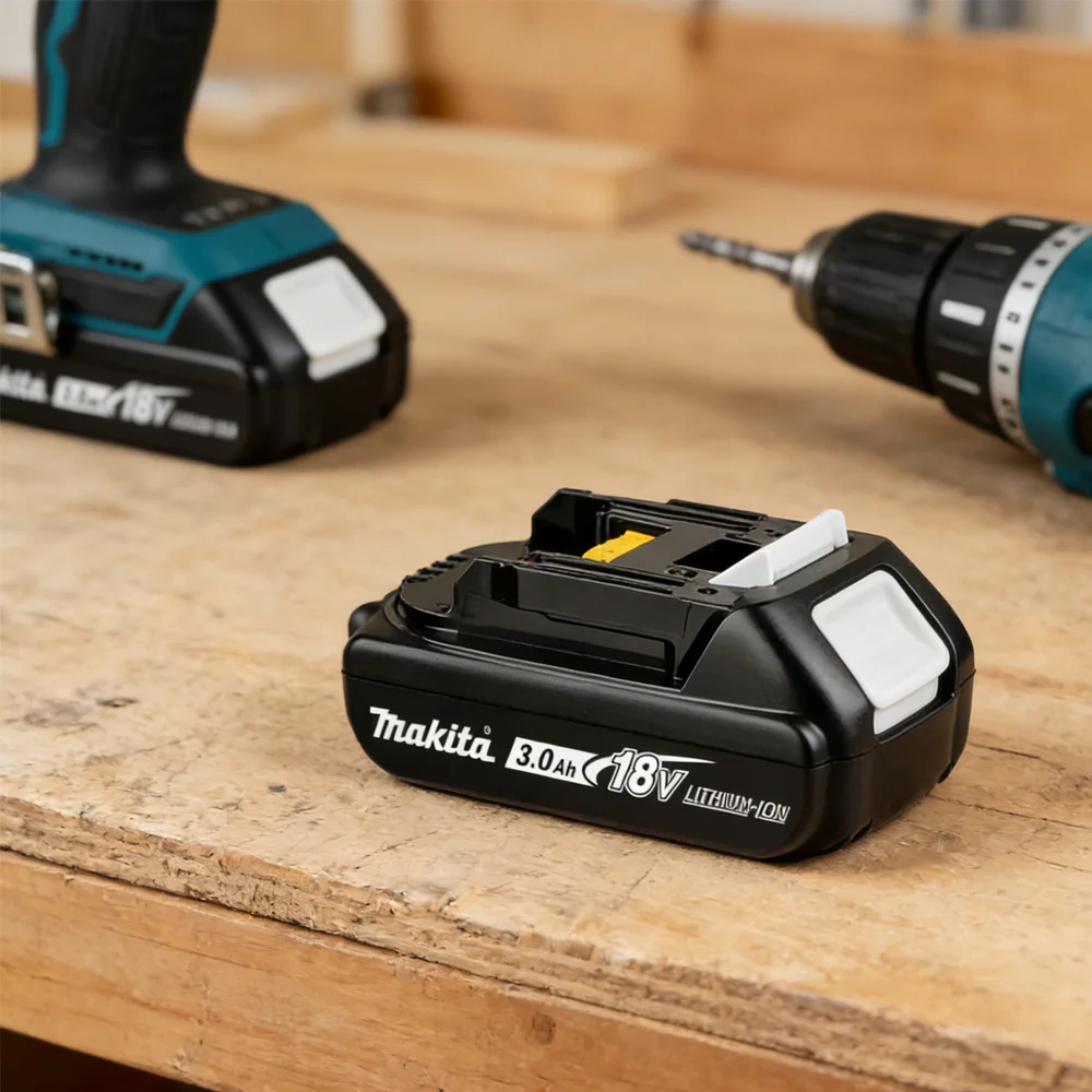 

100% оригинальная новая мощная аккумуляторная батарея Makita 18В 3Ач + зарядное устройство, для литиевой аккумуляторной ударной дрели DDF487 для домашнего использования.