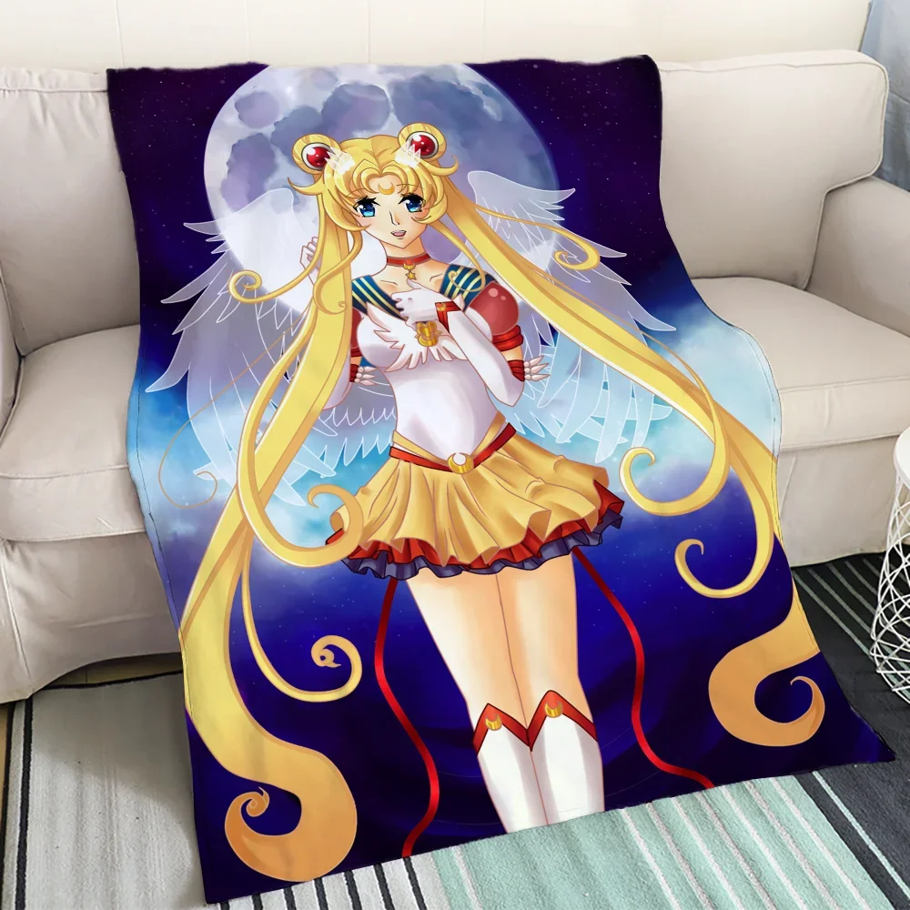 Bed Blankets & Throw Blanket Sofa Sailor Moon Fluffy Plaid Interior for Home Thin Wadding Blanket King Size Microfiber Bedding