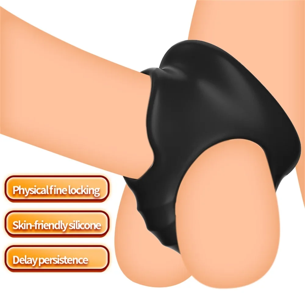 Newest Cock Ring Penis Ring SM Scrotal Bind Chastity Cage For Men Longer And Harder Erection Delay Ejaculation Toy on Couple Sex