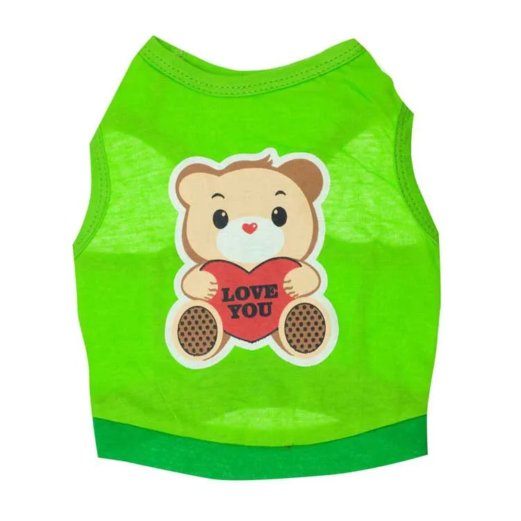 Pet Clothes Puppy Dogs Soft Vests Pet Dog Clothes Cartoon Clothing Summer Shirt Casual T-Shirt Small Pet Supplies Dog Costume