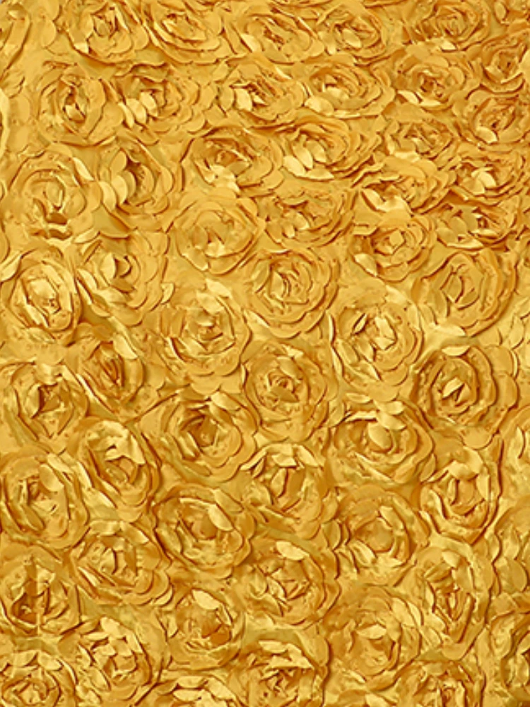 3D Floral Fabric Three Dimensional White Red Rose for Diy Sewing Wedding Carpet Dress Background Design Cloth