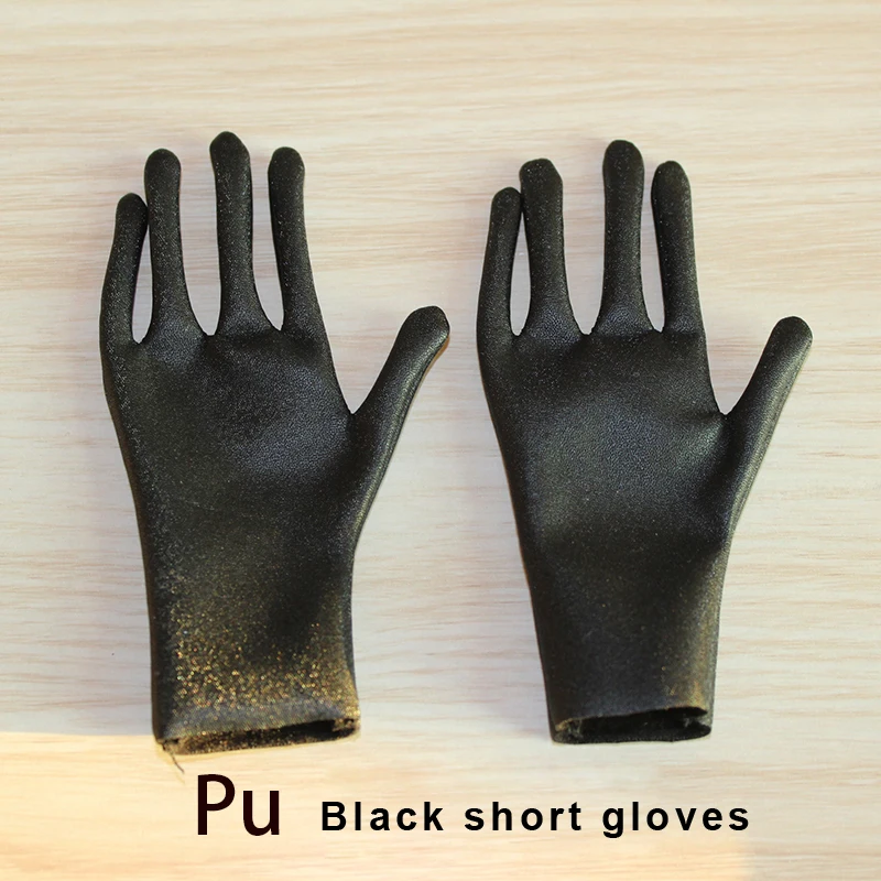 D04-B403 children handmade toy 1/6 1/4 1/3 girl uncle BJD Doll accessories PU Knitting gloves 1pair