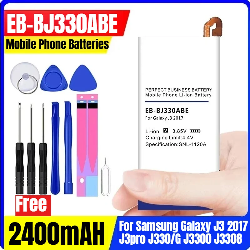 

EB-BJ330ABE 2400mAH Mobile Phone Batteries for Samsung Galaxy J3 2017 J3pro J330/G J3300 J3308